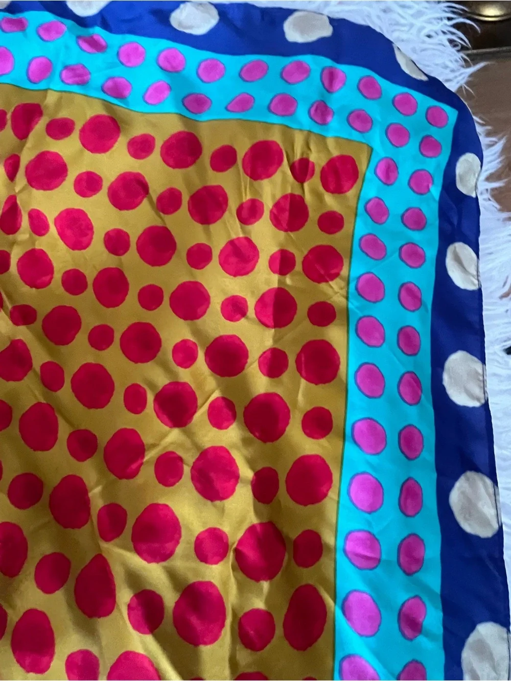 ZARA POLKADOT SILK SCARF
